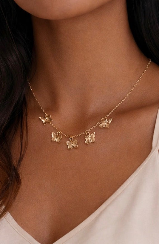 Gold Butterfly Necklace