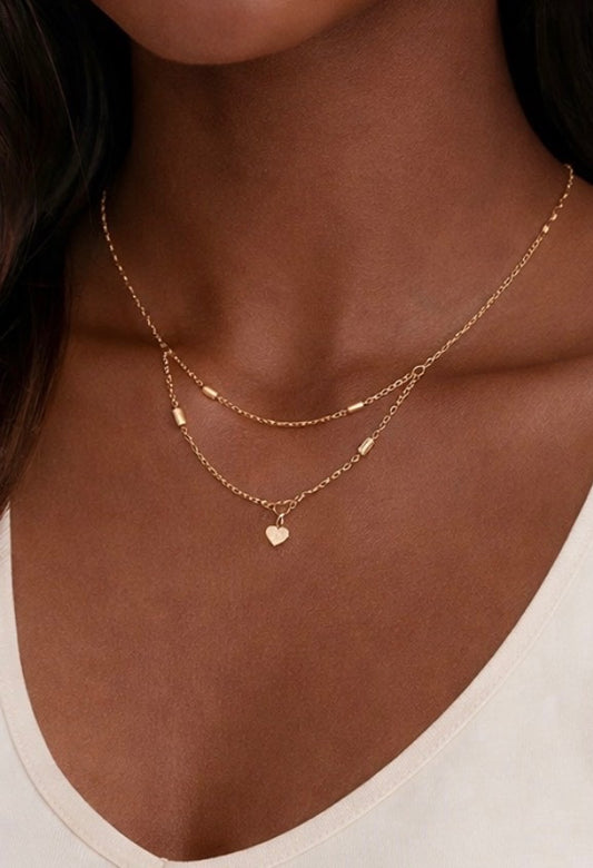 Gold Heart Whisper Necklace