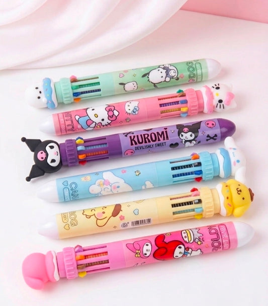 Hello Kitty And Friends, Colorful Pens (1pc) (Each Sold Separately)