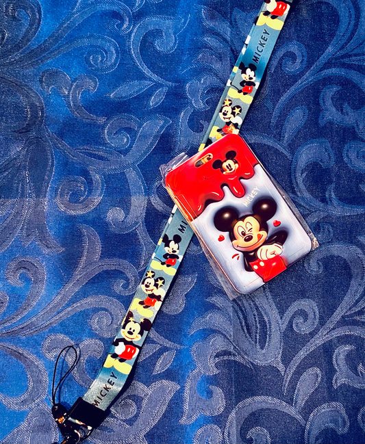 Disney Characters ID Holder And Lanyard